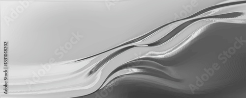 big wave of molten metal on white background vector