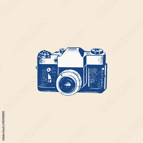 Vintage analog film SLR reflex camera photography photographer icon