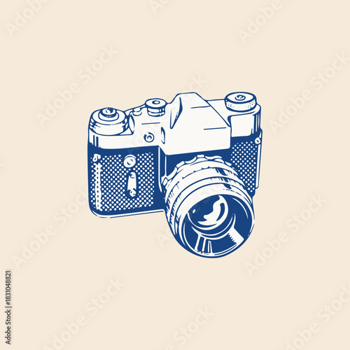 Vintage analog film SLR reflex camera photography photographer icon