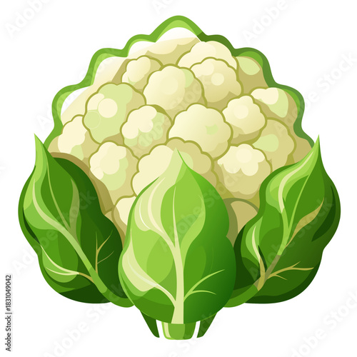 Fresh cauliflower with vibrant green leaves, a delicious ingredient for healthy meals and dietary plans, perfect for culinary creations and promoting wellness initiatives