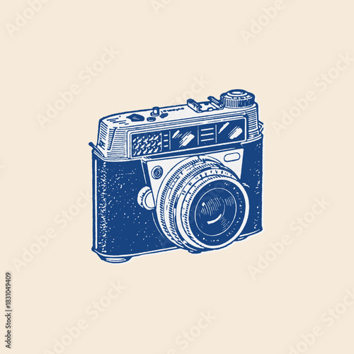 Vintage analog 120 film medium format range finder camera  photography photographer icon