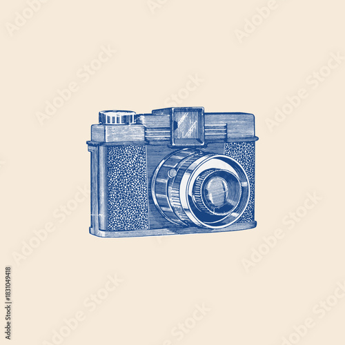 Vintage analog 120 film medium format range finder camera  photography photographer icon