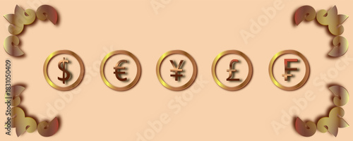 money symbols design, forex trading symbols