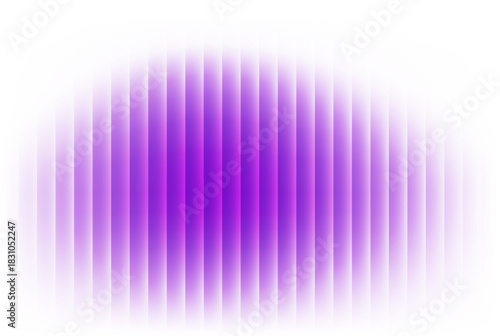 Abstract glowing purple vertical light bar pattern forming an oval shape with soft white edges, isolated on