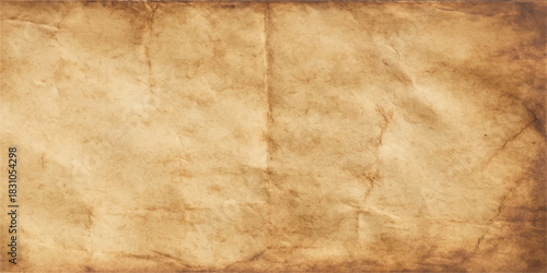 Old brown parchment paper texture background with antique grunge vintage stain pattern