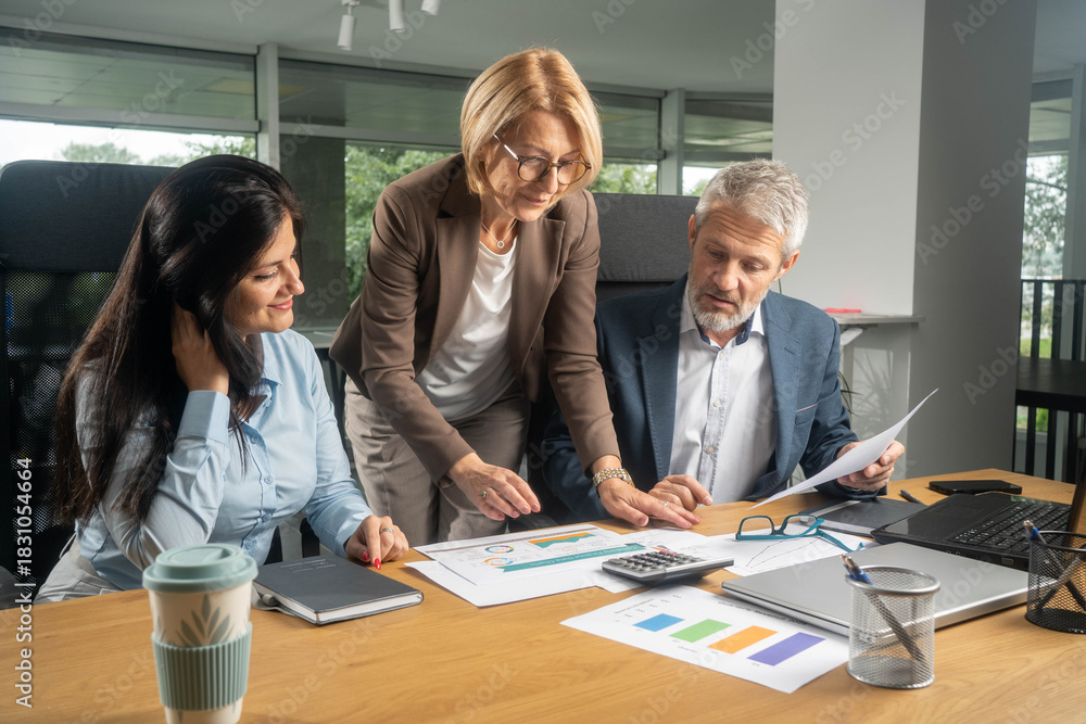 Obraz premium Team of professionals discussing over new business project