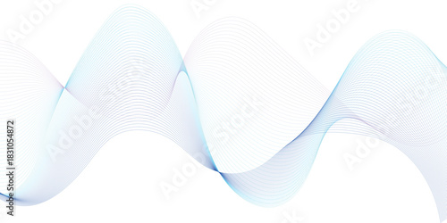 Abstract wavy curve lines background. Modern template abstract design flowing particles wave digital frequency track equalizer. abstract wave line for banner, wallpaper background with wave design.
