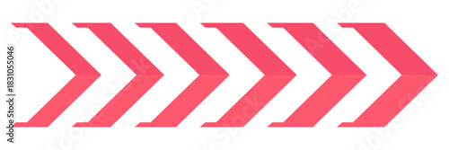 Red Chevron Arrow Pattern  Geometric Design Progression
