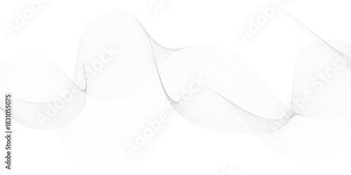 Abstract wave element for design. Digital frequency track equalizer. Stylized line art background. Colorful shiny wave with lines created using blend tool. Curved wavy line, smooth stripe. Vector