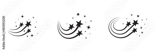 Rising Star Award Icons  Achievement Success Vector Graphics