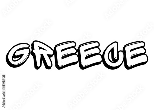 Greece graffiti word vector font
Vector font word on a white background