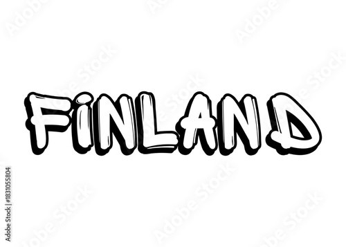 Finland graffiti word vector font
Vector font word on a white background