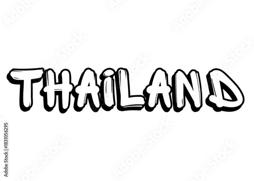 Thailand graffiti word vector font
Vector font word on a white background