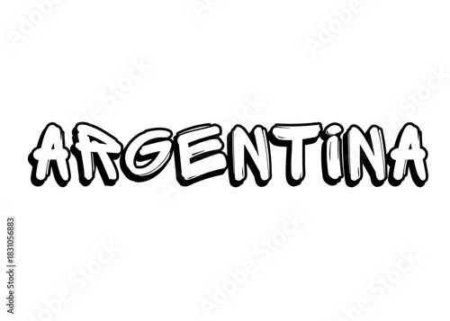 Argentina graffiti word vector font
Vector font word on a white background