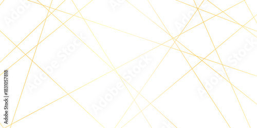Abstract gold lines on transparent background. random chaotic lines abstract geometric patterns of modern design. geometric design created using light colorful digital net web line technology.
