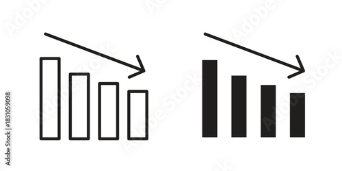 Attrition icon. Outline, Glyph and Filled Outline Style