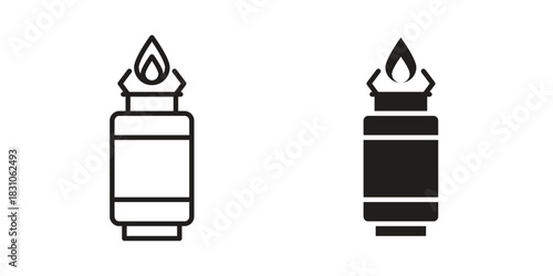 Camping gas icon. Outline, Glyph and Filled Outline Style
