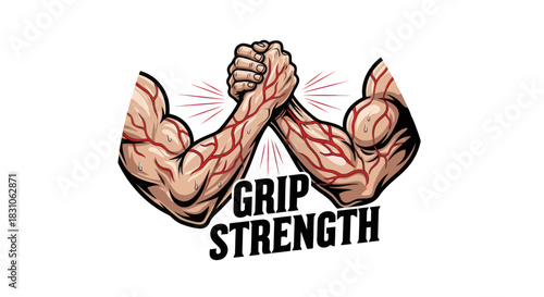 Powerful muscular arms engaged in an intense arm wrestling competition showcasing strength and