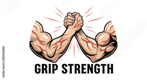 Muscular Arms Arm Wrestling Competition Displaying Powerful Grip Strength and Athletic Challenge