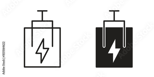 Circuit Breaker icon. Outline, Glyph and Filled Outline Style