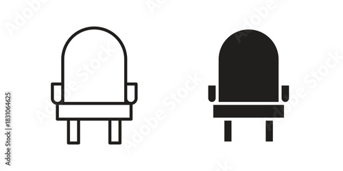 Cinema seat icon. Outline, Glyph and Filled Outline Style