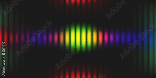Abstract colorful background with bright rainbow spectrum waves and glowing equalizer lines