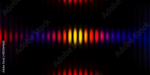 Abstract digital rainbow spectrum wave design with colorful glowing lines, light, and motion