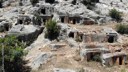 Wallpaper Mural Necropolis of Limyra, stone tombs in ancient city of Antalya Province, Turkey. Torontodigital.ca