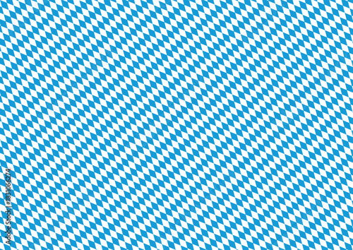 Blue and White Bavarian Diamond Pattern – Seamless Oktoberfest Background for Packaging and Design