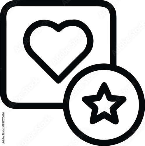 Vector line art of a favorite icon.