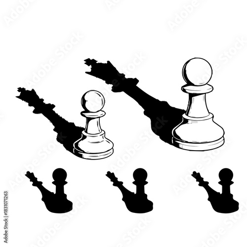 make your self stronger, think postive concept silhouette