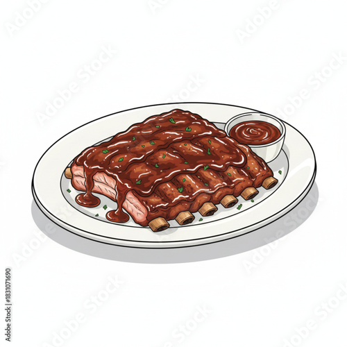 Delicious gourmet chocolate cake with nuts and raisins served on a white plate as a sweet baked dessert snack from a dark cocoa bakery