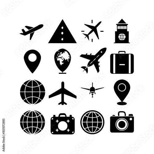 A black silhouette of a person standing against a stark white background silhouette isolated on white background