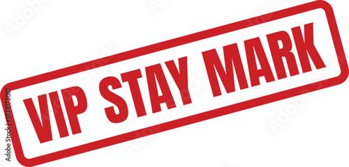 A distinctive red stamp features the text VIP STAY MARK indicating a confirmed premium reservation for guests