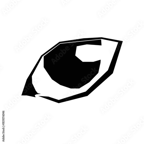 A vector illustration of a cat's eye