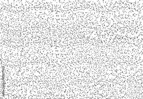 Seamless pattern with transparent surface dotted with black points. Sand white noise carpet texture. Speckled background. Abstract vector.