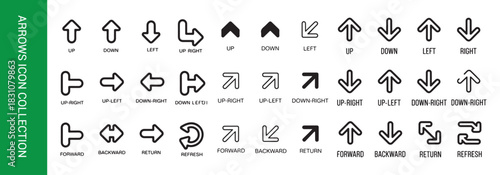 Cloud and folder icon collection set, vector flat design, modern ui ux interface, business technology