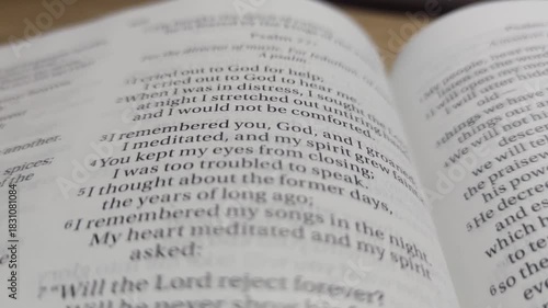 Going through Psalm 77 the in the Bible