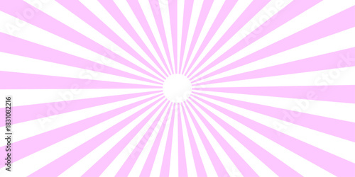 The rising sun purple color Sunburst Pattern Background. Vintage wallpaper with rays in circus style, vector illustration. Radial starburst background vector illustration. abstract cartoon and pop