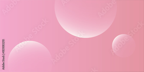 Soft pink background with a smooth texture. The background features overlapping translucent circles, enhancing the pink color. Minimal abstract circles vector gradient background