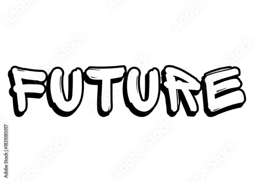 Future graffiti word vector font
Vector font word on a white background