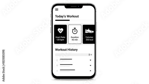 Fitness App on Smartphone
