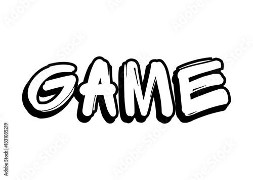 Game graffiti word vector font
Vector font word on a white background