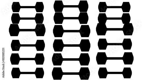 Bold dumbbell pattern for fitness brand visuals conveys strength, perfect for gym promotions, workout apps, health blogs, and motivational social media posts