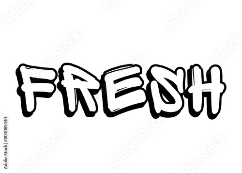 Fresh graffiti word vector font
Vector font word on a white background