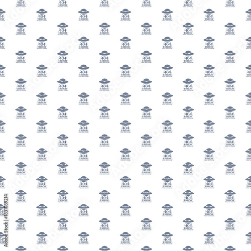 Page with a 404 error isolated seamless pattern on white background