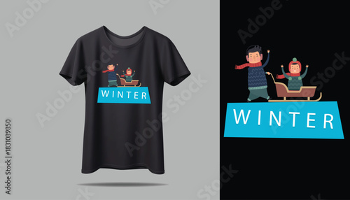 Best WINTER T-shirt creative design using adobe illustrator and your best choice...	