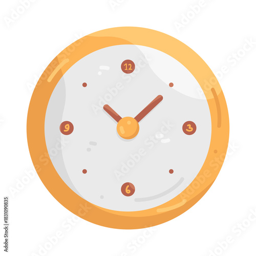 Illustration of Analog Wall Clock