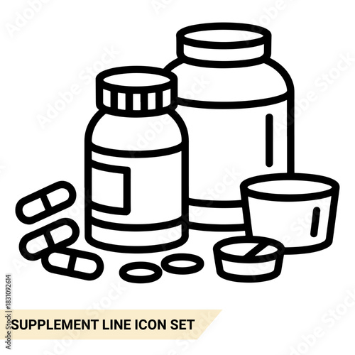 Qulityful Supplement line icon