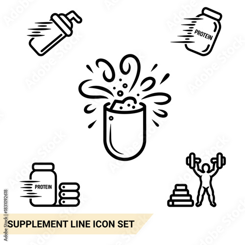 Qulityful Supplement line icon